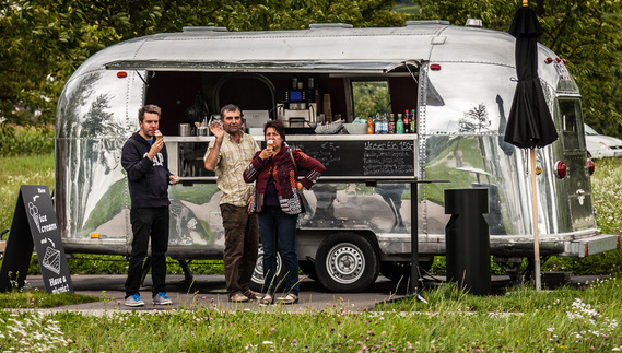 Airstream concession stand, Vitra Campus,Weil am Rhein, Germany.