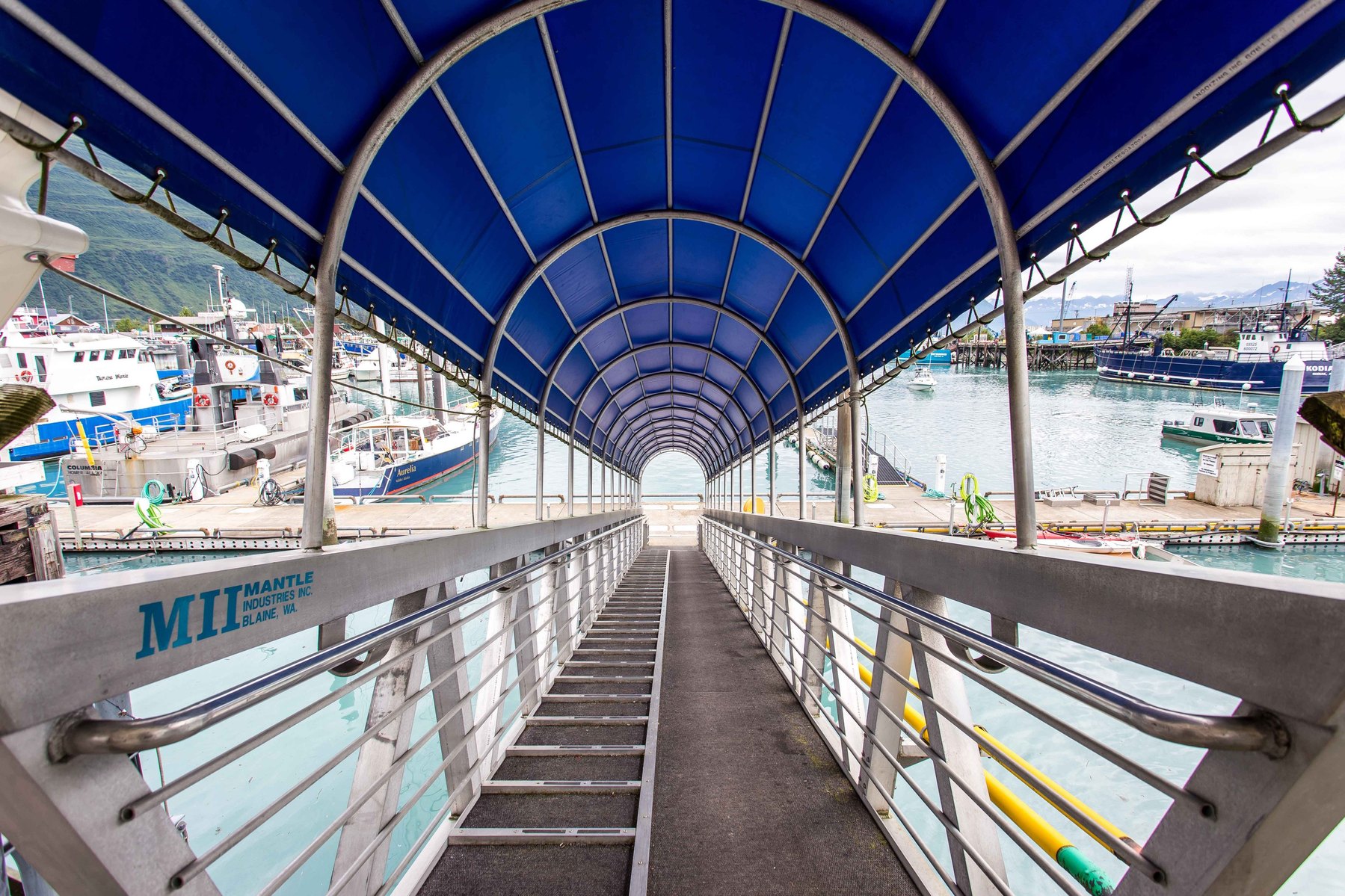 Looking down into a dock in Alaska