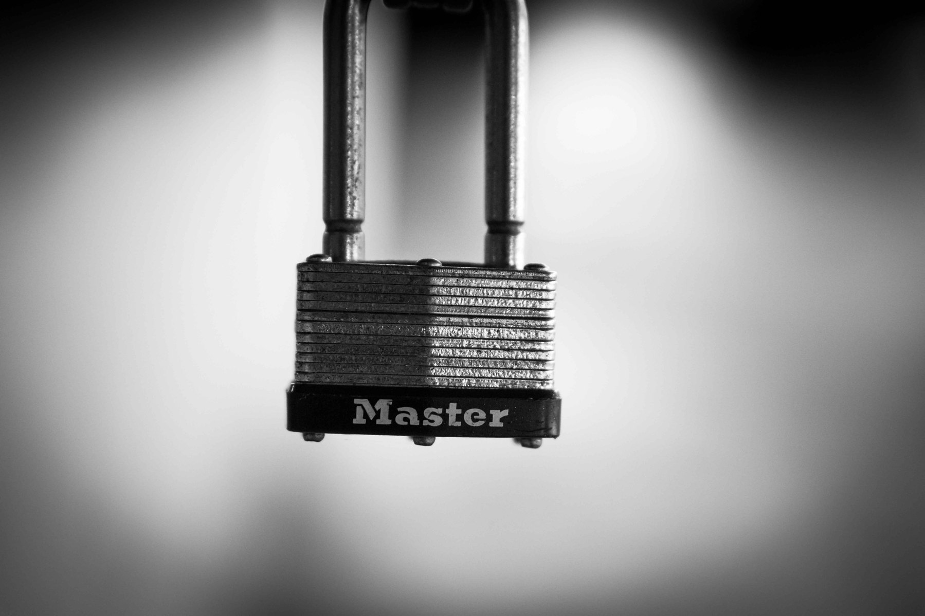 An image of a lock with the brand name "MASTER" written on it.