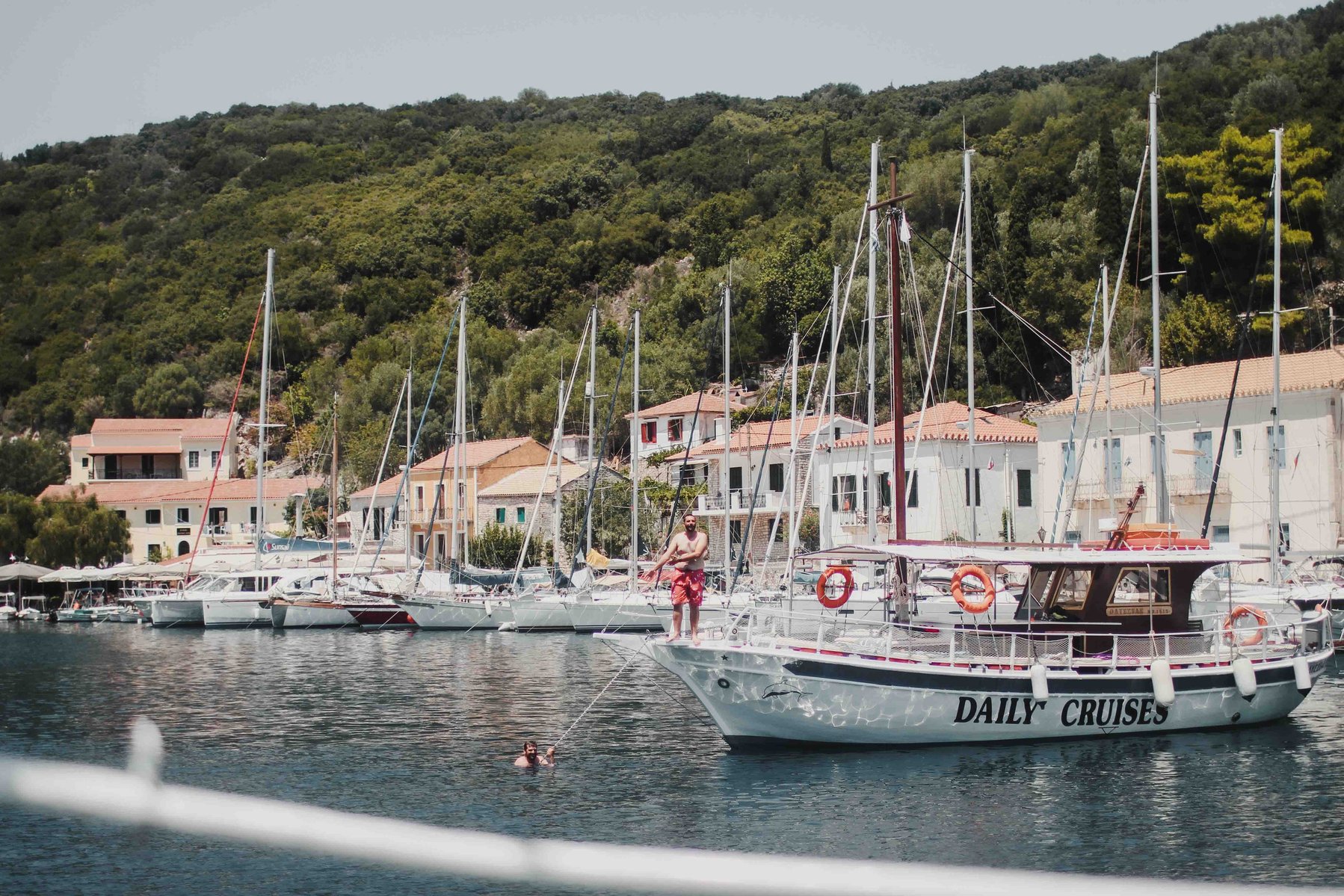 Kioni port in Ithaca, its all about the boats.