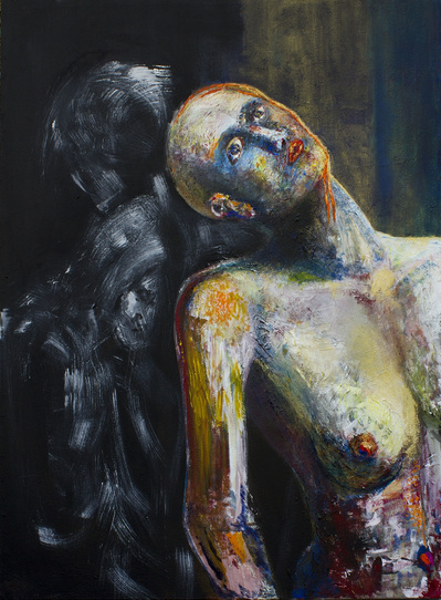 Vladimir Marcu: Solitude, 2016, acrylic on canvas, 96.5 x 71 cm.