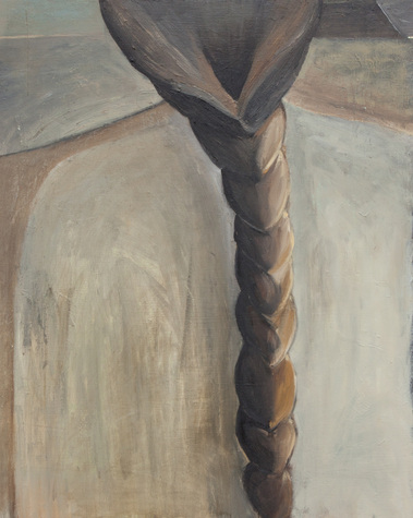 Martyna Benedyka 
Plait, oil on wood.
The Purposeful Mayonnaise Artist Interview