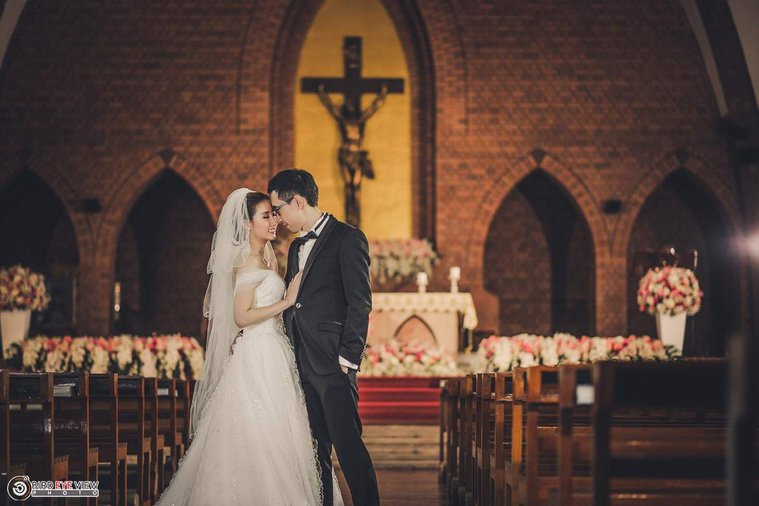 ถ่ายรูปแต่งงาน โบสถ์วัดเซนต์หลุยส์ wedding at SaintLouisChurchBKK  คุณตูน คุณสอง