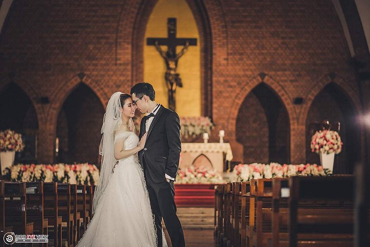 ถ่ายรูปแต่งงาน โบสถ์วัดเซนต์หลุยส์ wedding at SaintLouisChurchBKK  คุณตูน คุณสอง