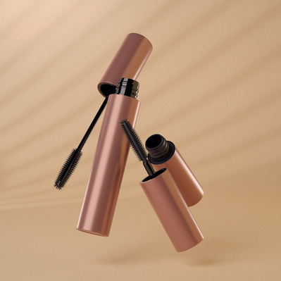 Made with CGI. A group of flying beauty MASCARA'S made for Asteri beauty. 