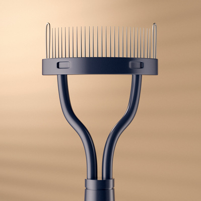 Made with CGI. A detailed shot of a make up applicator. For Asteri Beauty, Saudi Arabia. Lash comb