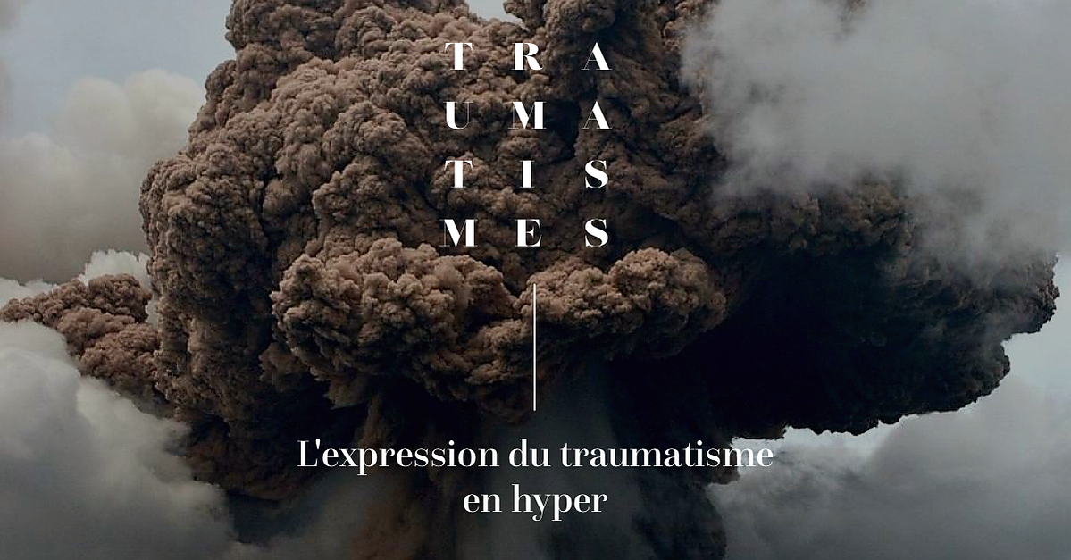 Image d'un gros noir marron, probablement celui d'un volcan, mais faisant référence à la bombe atomique et illustrant la notion de traumatisme