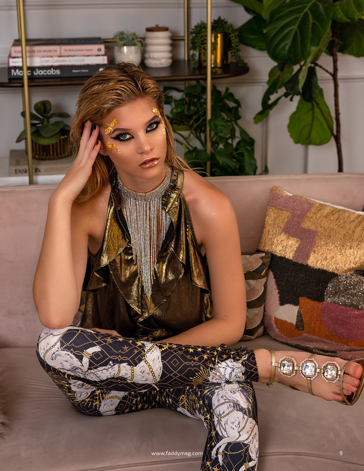 Top agency model in Glasgow poses in studio for best Scotland commercial fashion photographer for clothing line in magazine photo shoot - Photography by Nate Cleary