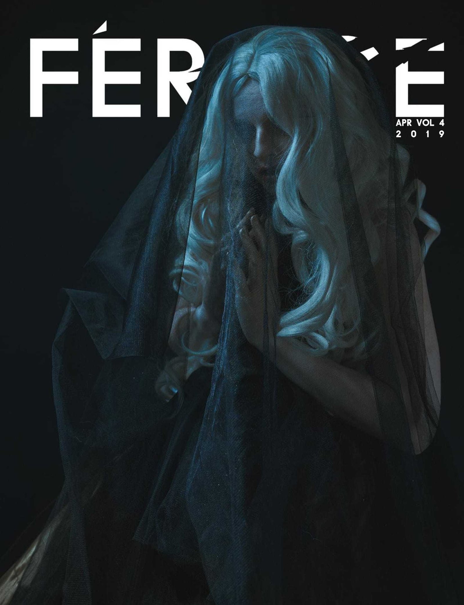 Model posing for commercial fashion magazine cover - Photography by Nate Cleary