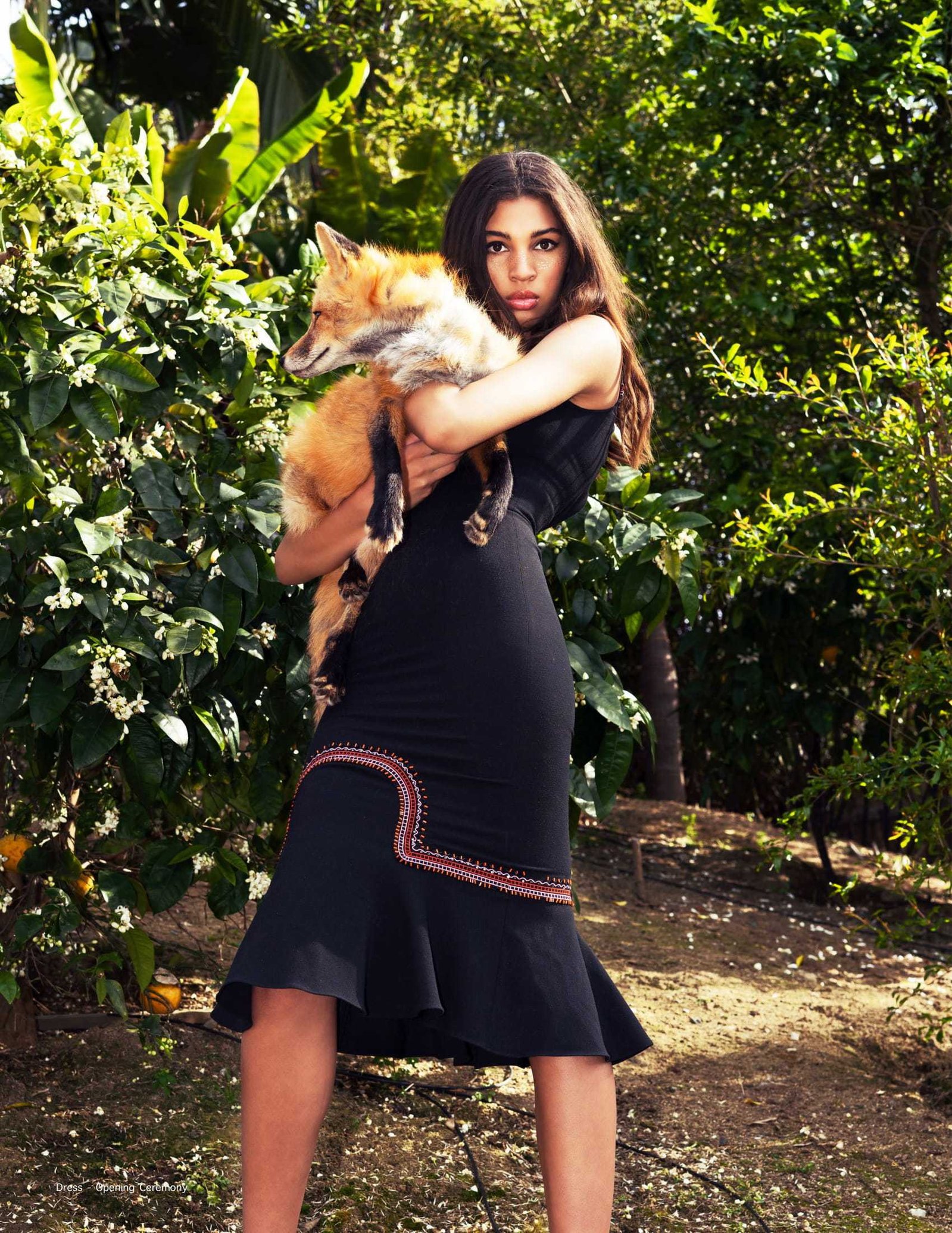 Best models in Glasgow pose with foxes for top Scotland commercial fashion photographer for clothing line in magazine photo shoot - Photography by Nate Cleary