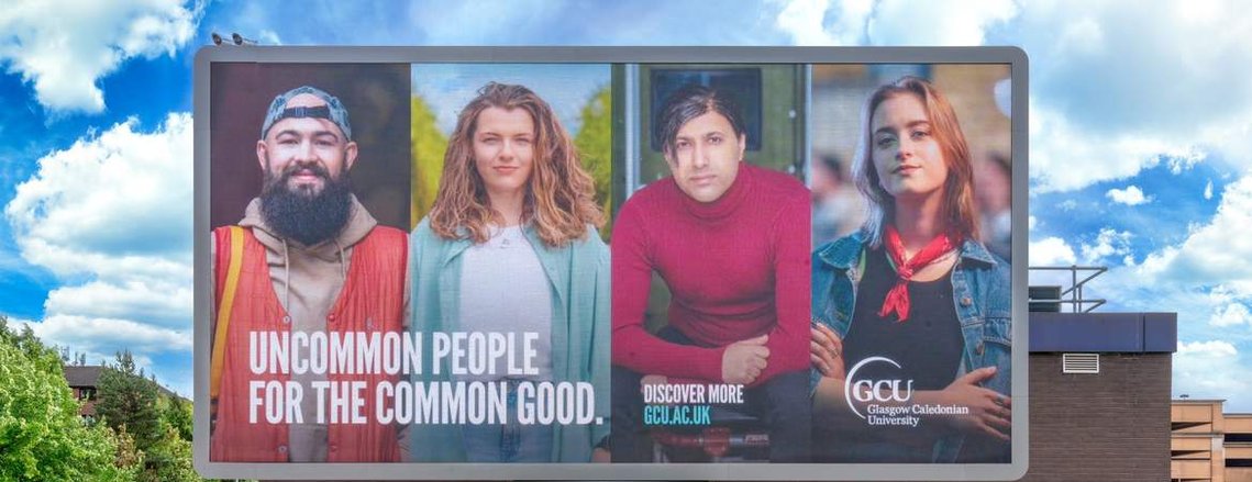 Commercial Billboard Campaign photography for Glasgow Caledonian University GCU in Glasgow - Photography by Nate Cleary