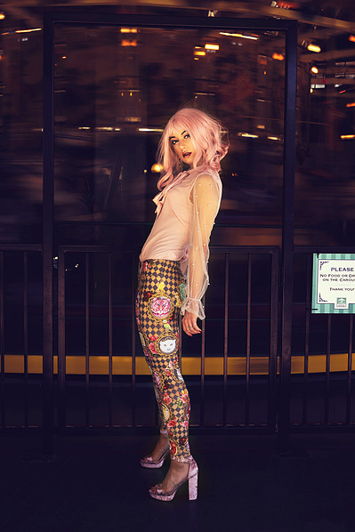 Best model in Scotland poses for creative clothing line outdoors for top Glasgow fashion photographer in commercial photoshoot - Photography by Nate Cleary