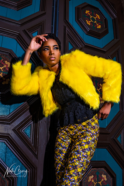 Best model in Glasgow poses for clothing line outdoors for top Scotland fashion photographer in commercial photoshoot - Photography by Nate Cleary