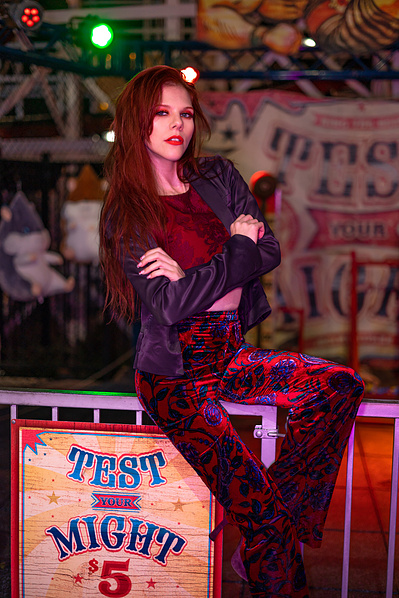 Top model in Scotland poses for clothing line outdoors for best Glasgow fashion photographer in commercial photo shoot - Photography by Nate Cleary