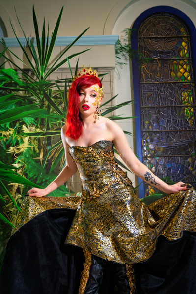 Best model in Scotland poses in a studio for top Glasgow commercial photographer in fashion photo shoot - Photography by Nate Cleary