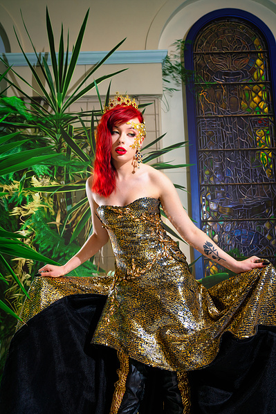 Best model in Scotland poses in a studio for top Glasgow commercial photographer in fashion photo shoot - Photography by Nate Cleary