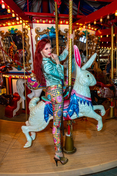 Top model in Scotland poses for clothing line outdoors for best Glasgow fashion photographer in commercial photo shoot - Photography by Nate Cleary