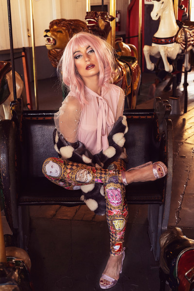 Best model in Scotland poses for creative clothing line outdoors for top Glasgow fashion photographer in commercial photoshoot - Photography by Nate Cleary