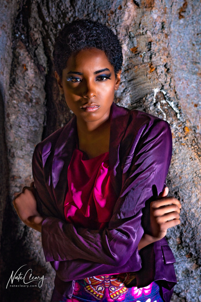 Best model in Glasgow poses for clothing line outdoors for top Scotland fashion photographer in commercial photoshoot - Photography by Nate Cleary
