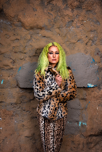 Best model in Scotland poses for creative leggings brand outdoors for top fashion photographer in Glasgow at commercial photoshoot - Photography by Nate Cleary