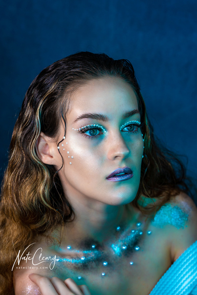 Best model in Glasgow poses for creative clothing brand in studio for top fashion photographer in Scotland at commercial photoshoot - Photography by Nate Cleary