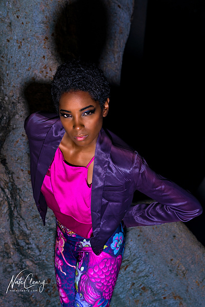Best model in Glasgow poses for clothing line outdoors for top Scotland fashion photographer in commercial photoshoot - Photography by Nate Cleary