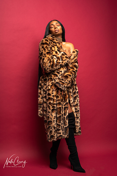 Best model in Scotland poses for clothing line in studio for top Glasgow fashion photographer in commercial photoshoot - Photography by Nate Cleary