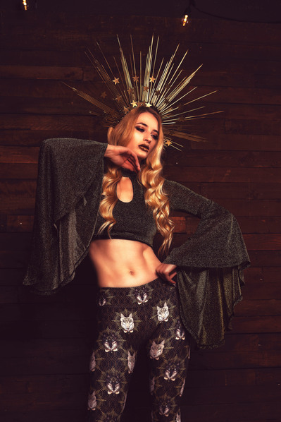 Top Scotland model poses for clothing line in a studio for best Glasgow commercial photographer at fashion photoshoot - Photography by Nate Cleary