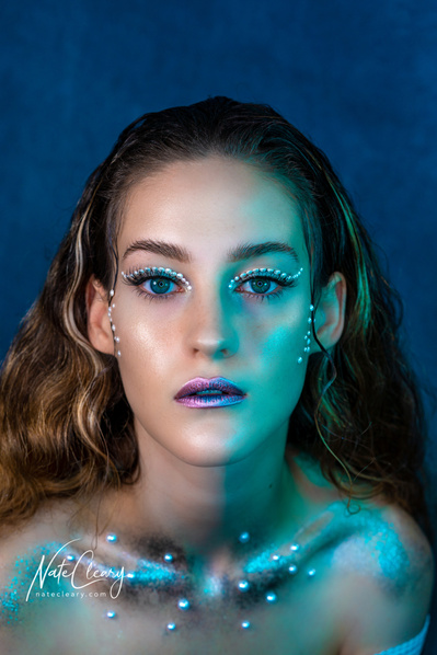 Best model in Glasgow poses for creative clothing brand in studio for top fashion photographer in Scotland at commercial photoshoot - Photography by Nate Cleary
