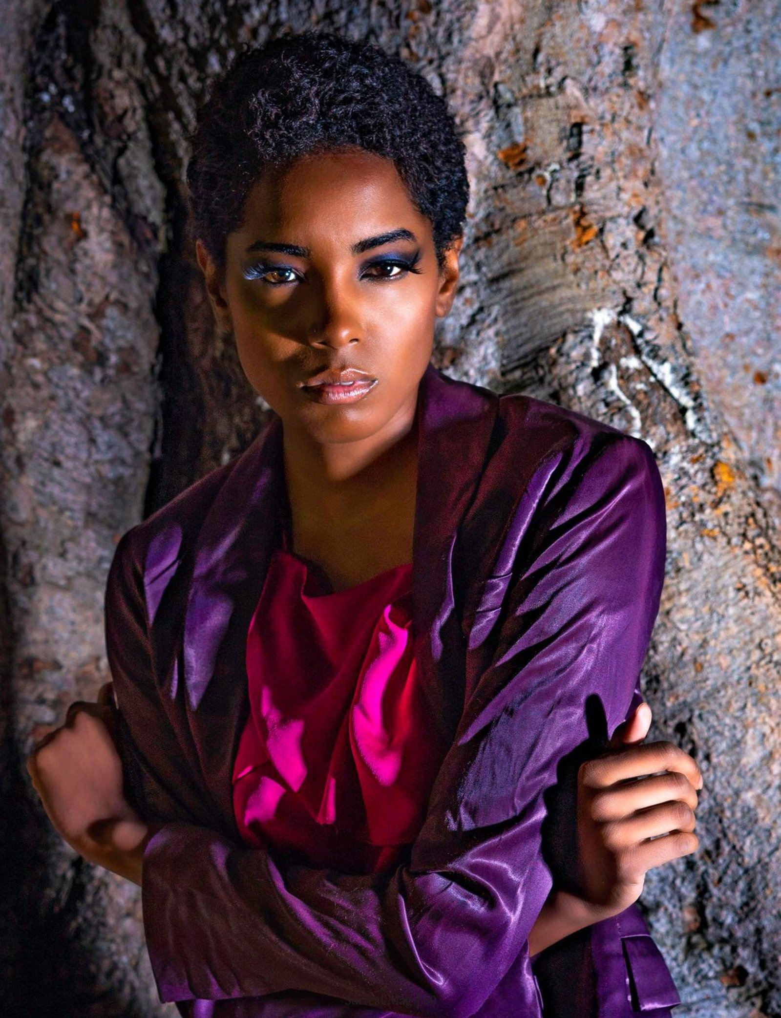 Top agency model in Scotland poses outdoors for best Glasgow commercial fashion photographer for clothing line in magazine photo shoot - Photography by Nate Cleary