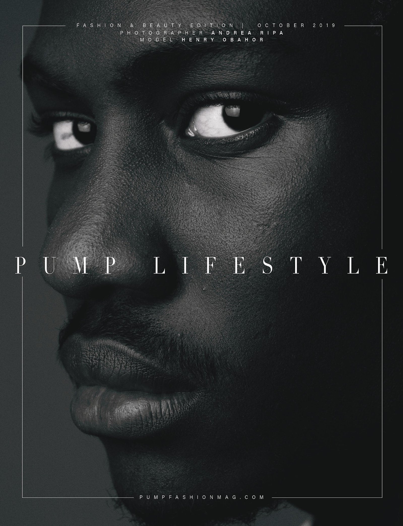 Model posing for commercial fashion magazine cover - Photography by Nate Cleary