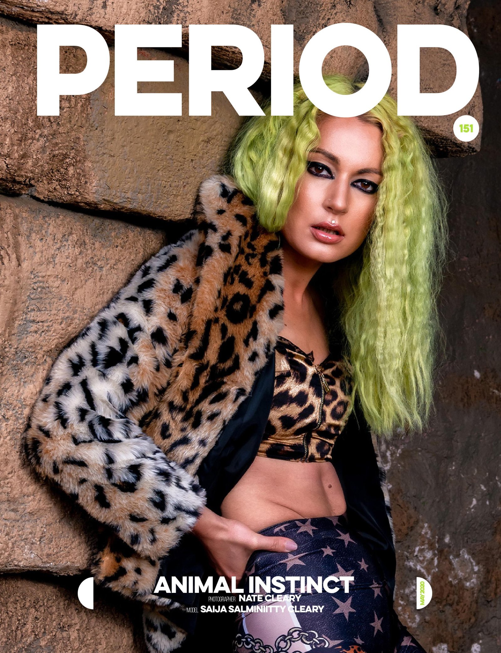 Model posing for commercial fashion magazine cover - Photography by Nate Cleary