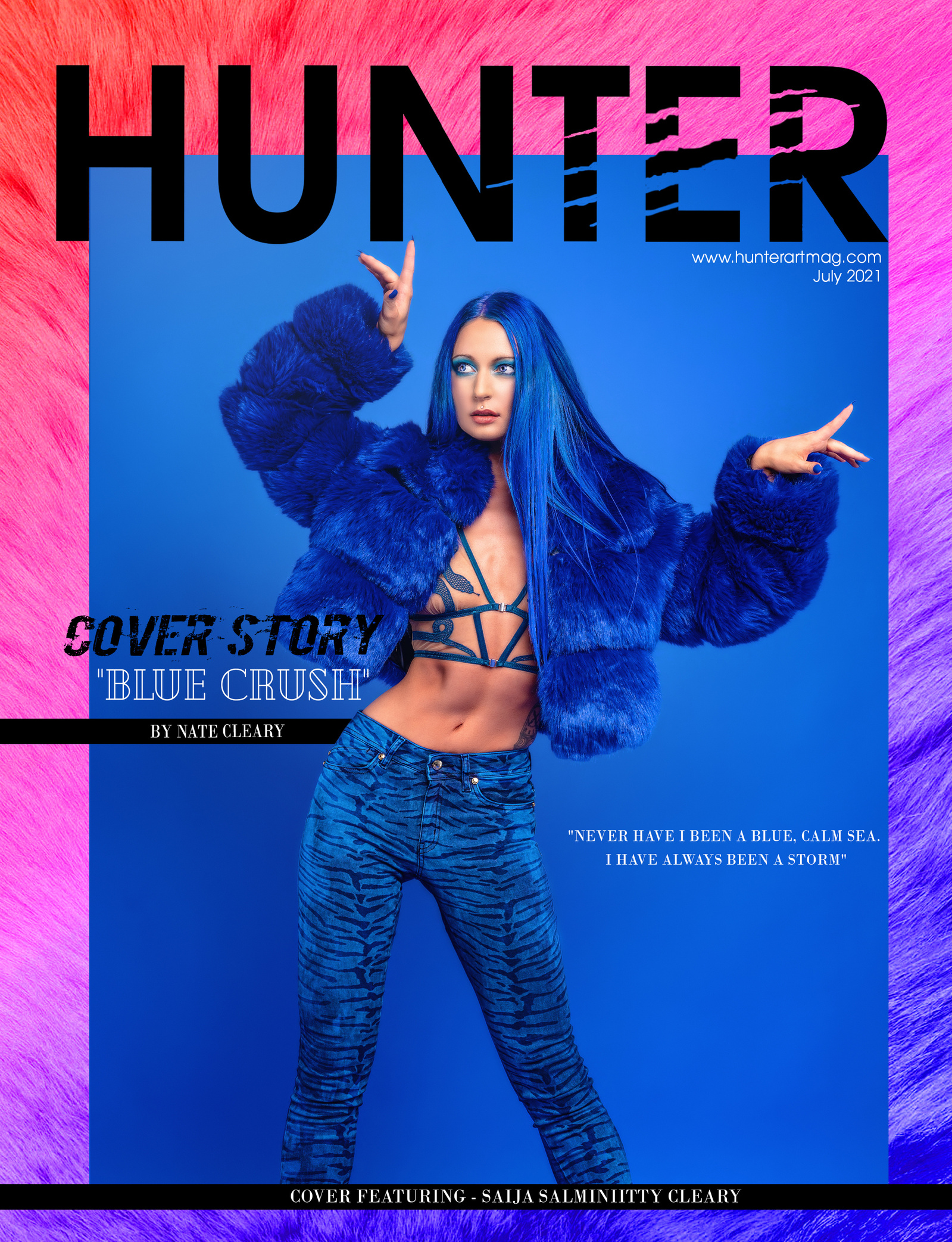 Glasgow Model posing for commercial fashion magazine cover - Photography by Nate Cleary
