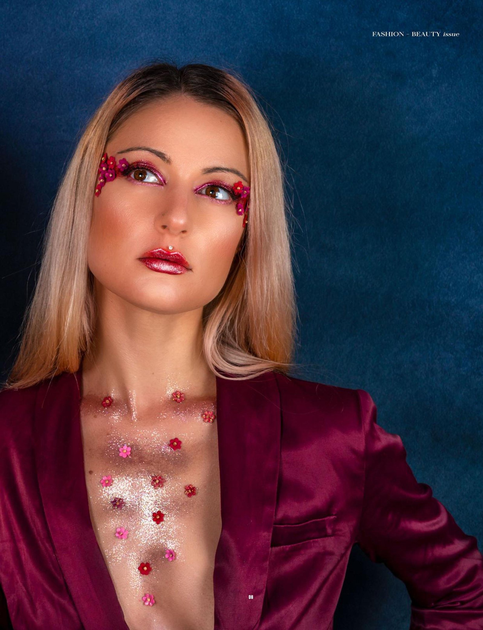 Top model in Scotland poses in studio for best Glasgow commercial fashion photographer for clothing line in magazine photo shoot - Photography by Nate Cleary