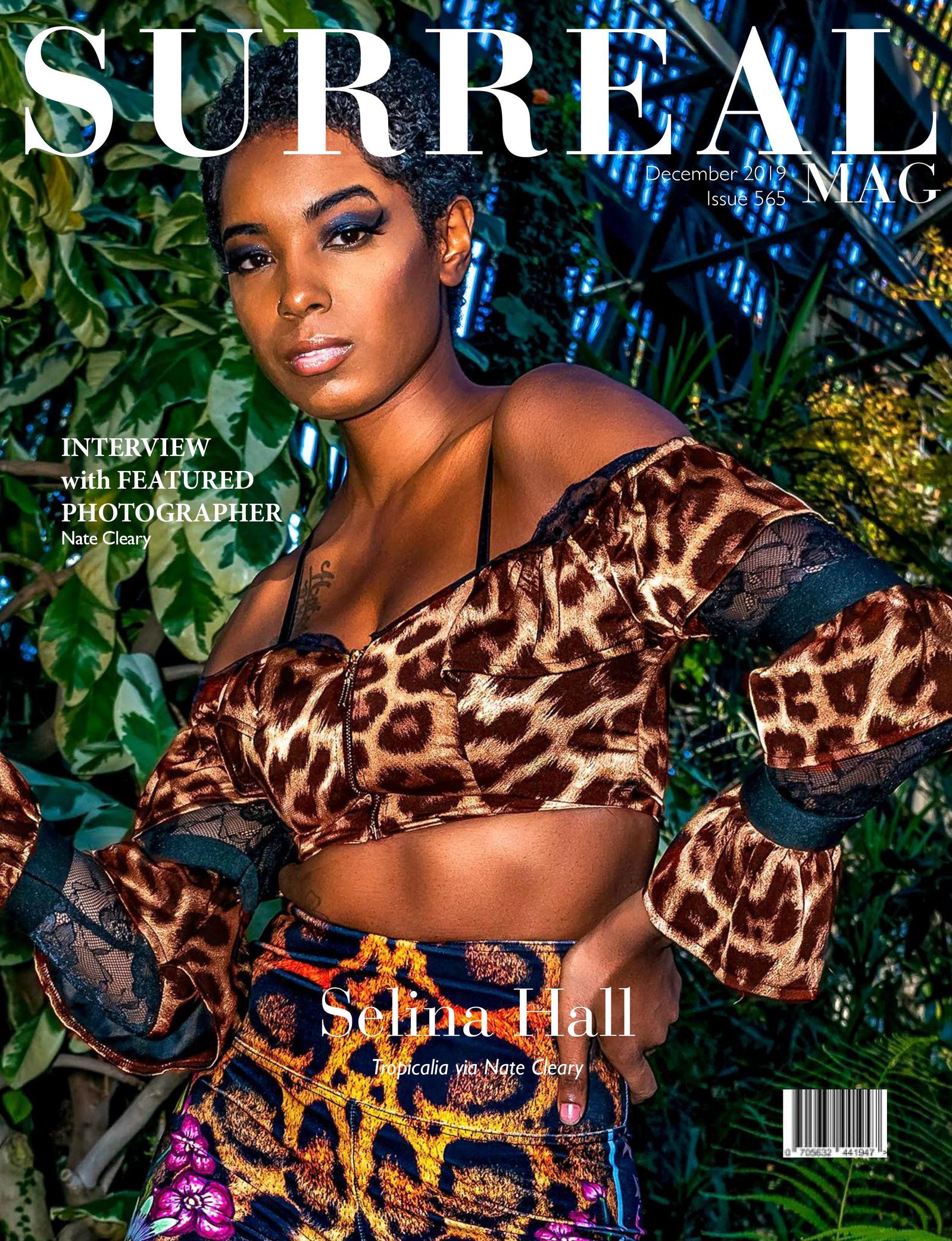 Model posing for commercial fashion magazine cover - Photography by Nate Cleary