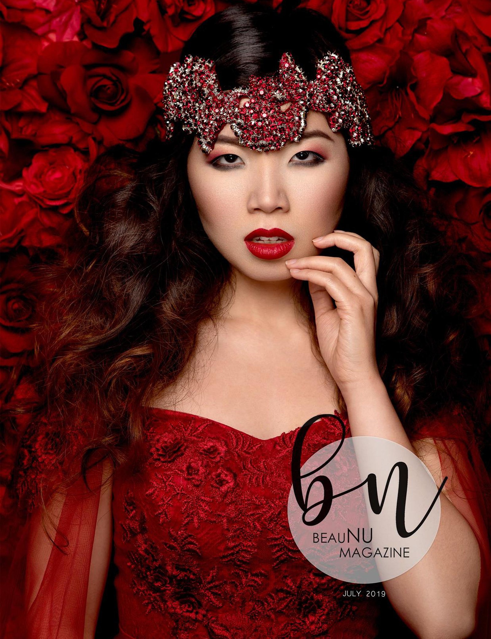 Model posing for commercial fashion magazine cover - Photography by Nate Cleary