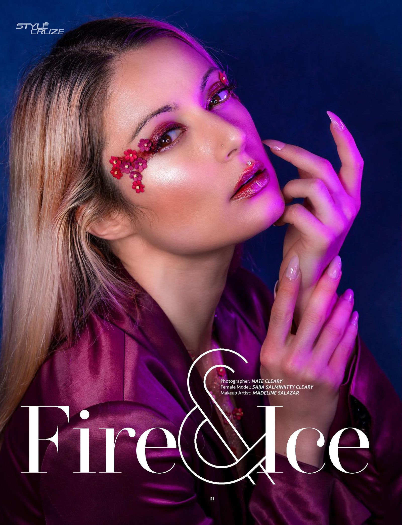 Top model in Scotland poses in studio for best Glasgow commercial fashion photographer for clothing line in magazine photo shoot - Photography by Nate Cleary