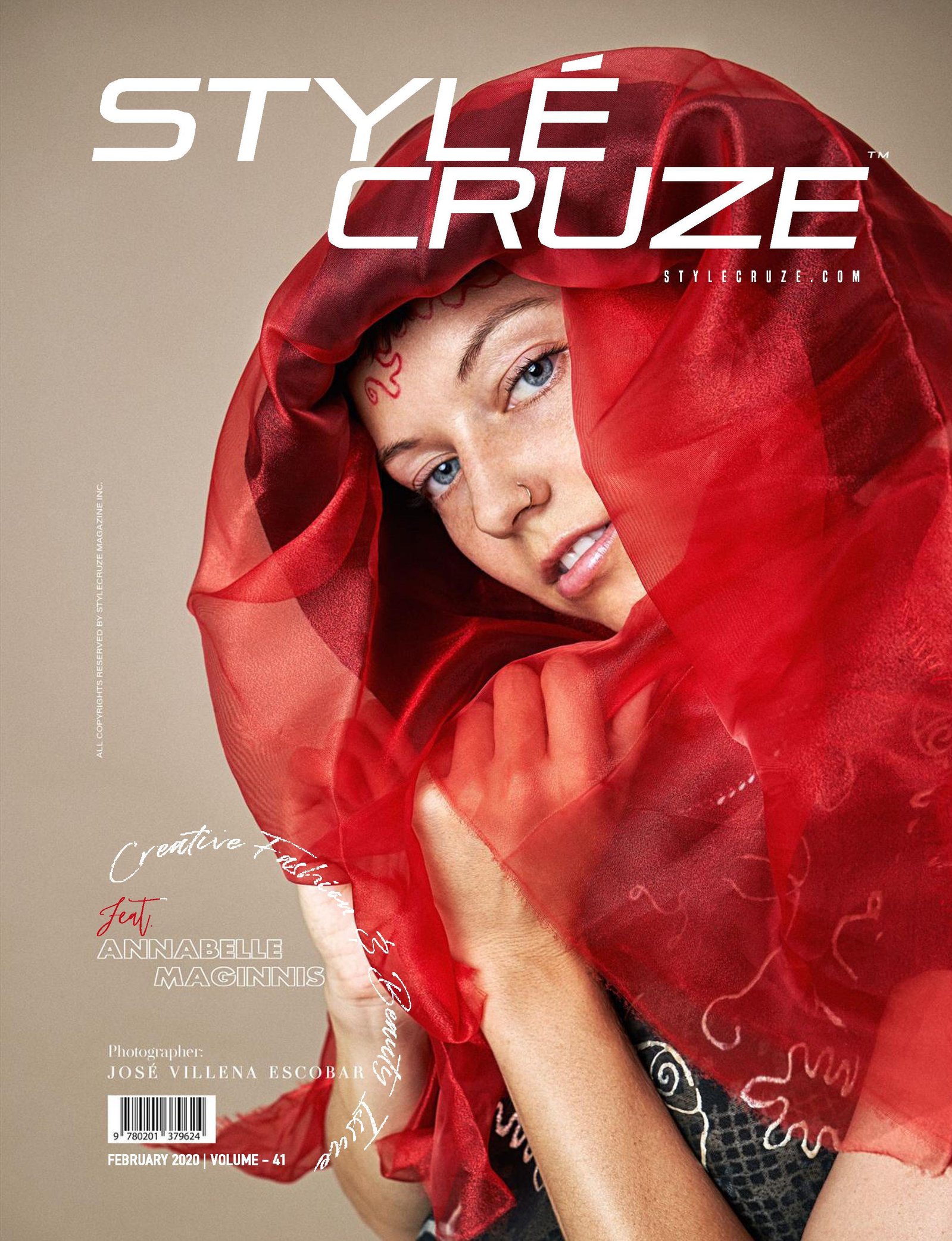 Model posing for commercial fashion magazine cover - Photography by Nate Cleary