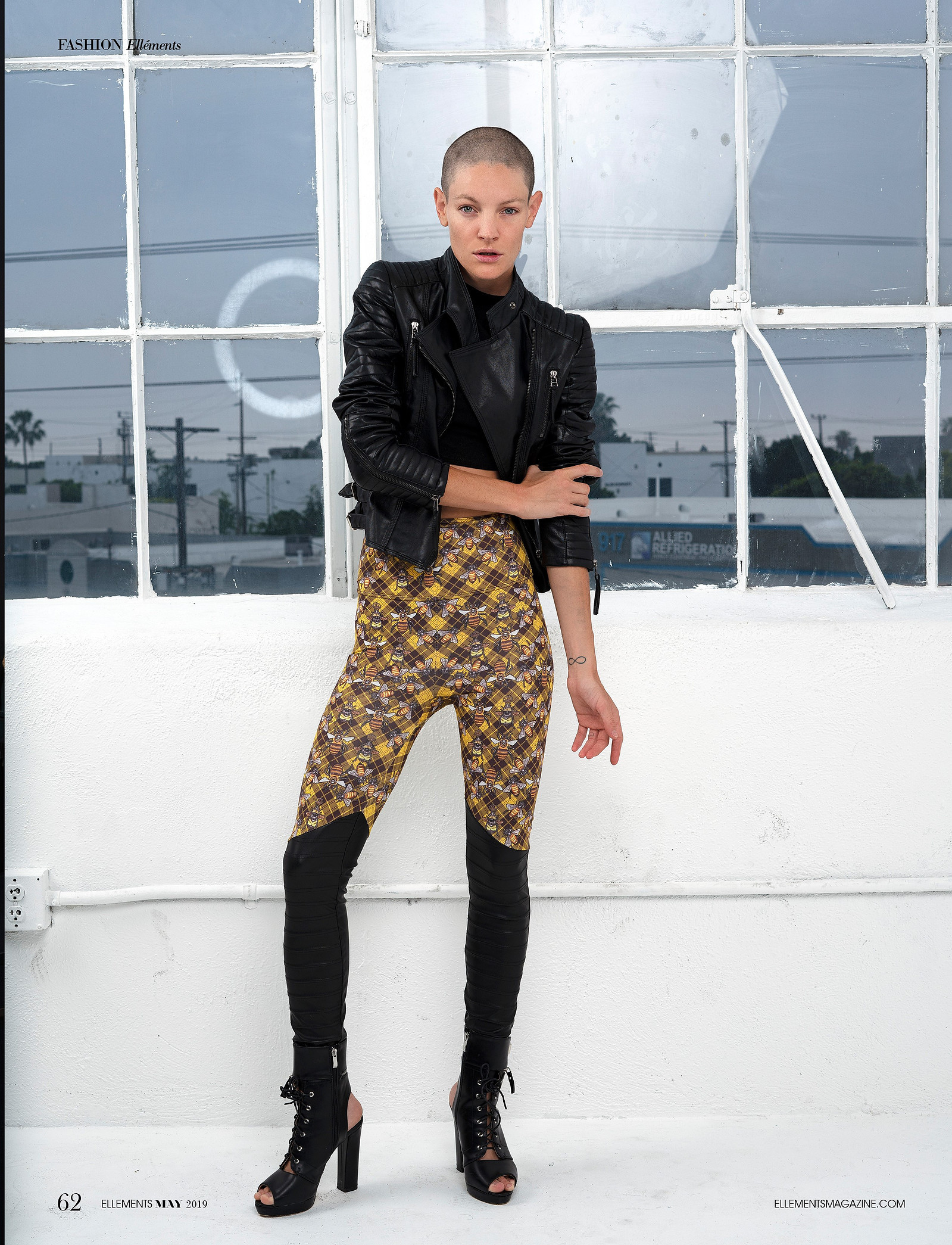 Top agency model in Scotland poses in studio for best Glasgow commercial fashion photographer for clothing line in magazine photo shoot - Photography by Nate Cleary