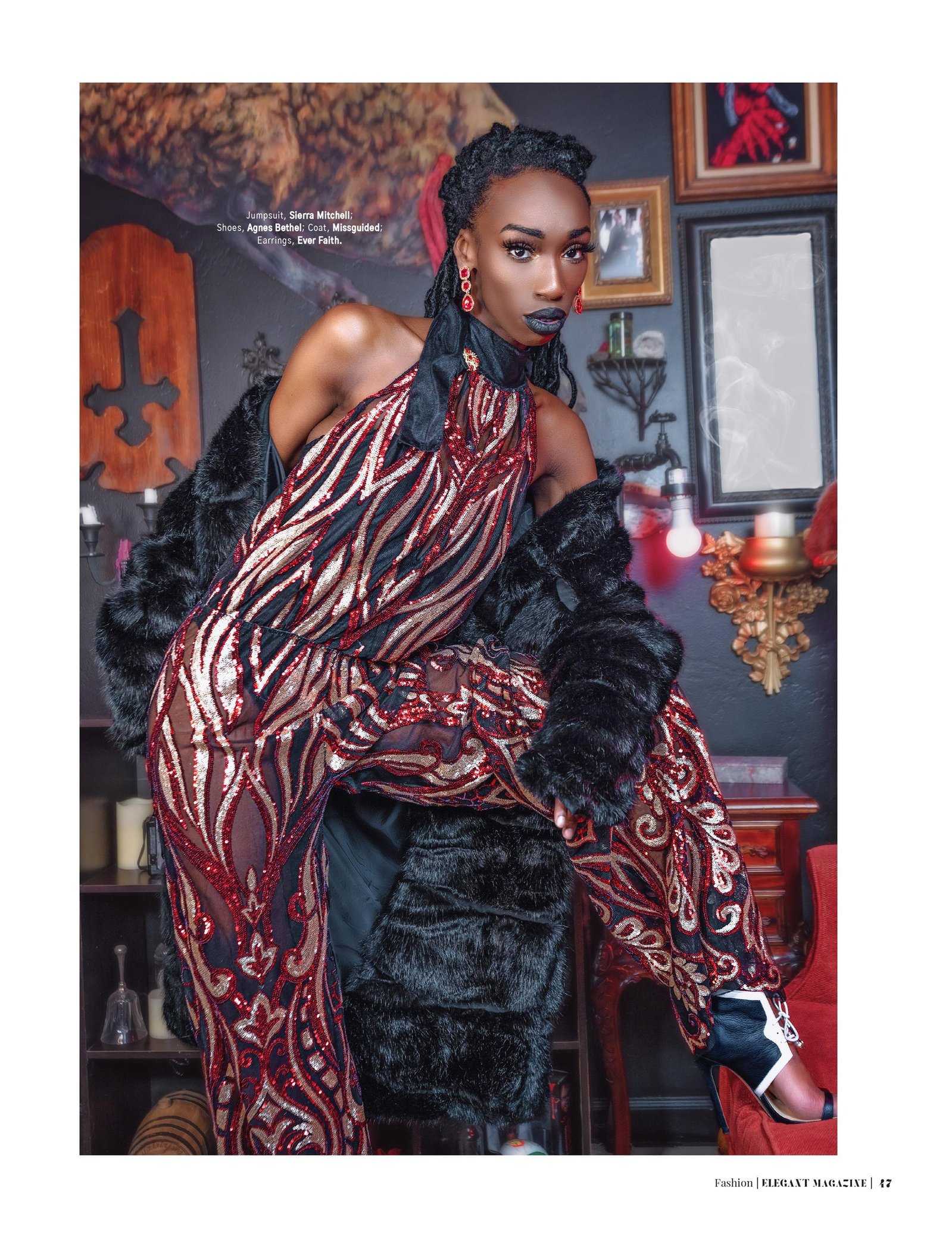 Top model in Scotland poses in studio for best Glasgow commercial fashion photographer for clothing line in magazine photo shoot - Photography by Nate Cleary