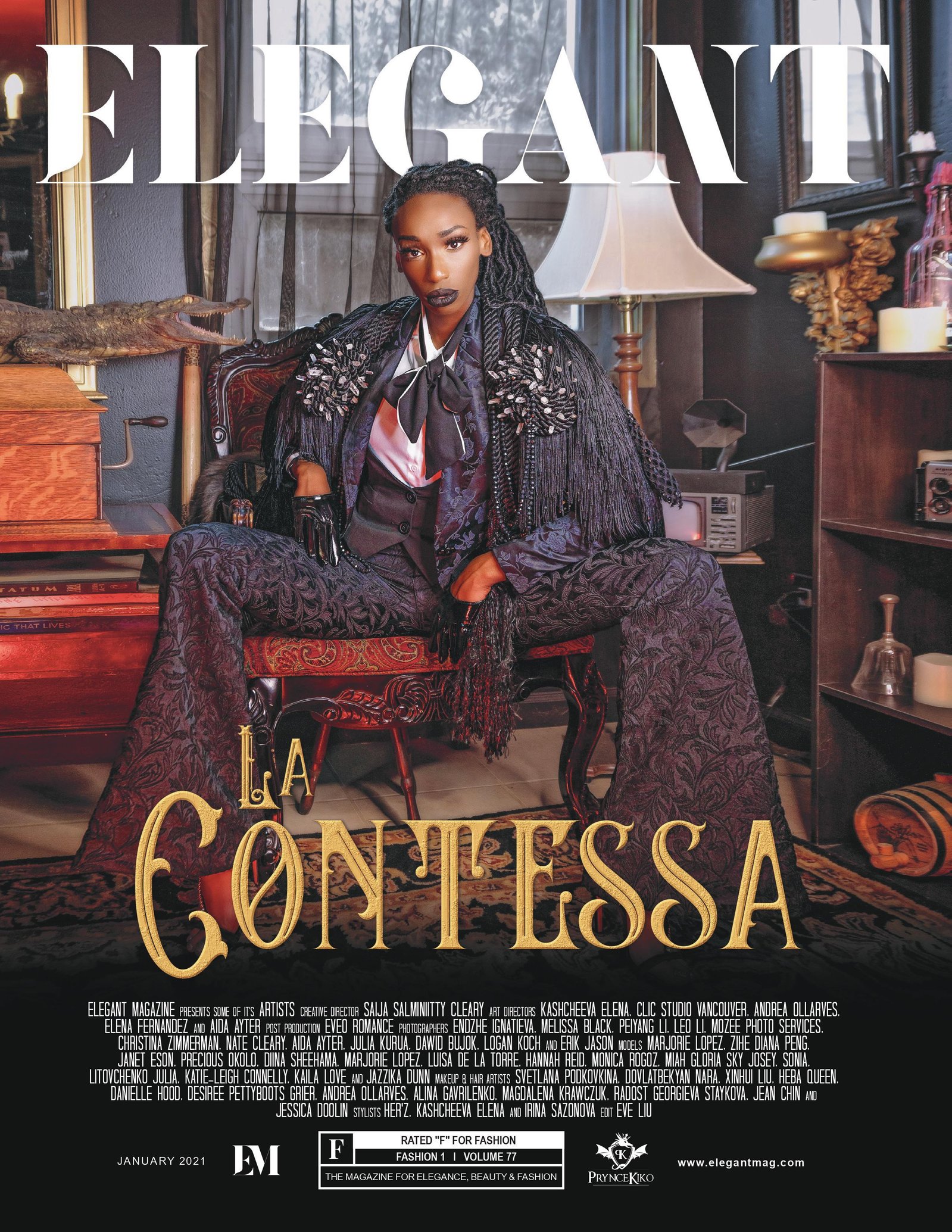 Model posing for commercial fashion magazine cover - Photography by Nate Cleary