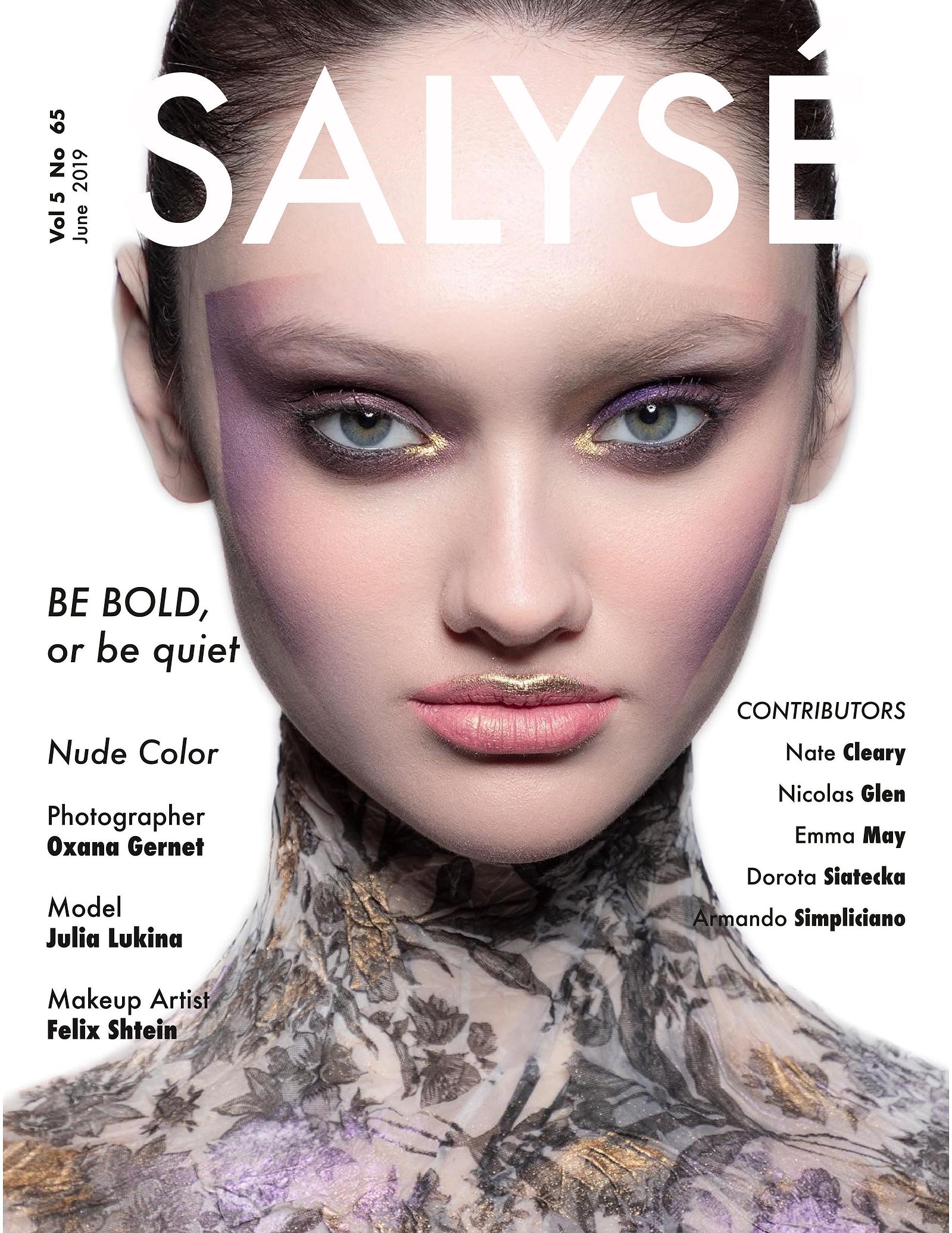 Model posing for commercial fashion magazine cover - Photography by Nate Cleary