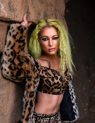 Best model in Scotland poses for creative leggings brand outdoors for top fashion photographer in Glasgow at commercial photoshoot - Photography by Nate Cleary