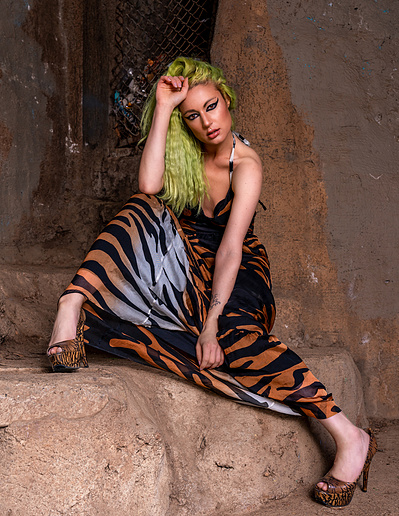 Best model in Scotland poses for creative leggings brand outdoors for top fashion photographer in Glasgow at commercial photoshoot - Photography by Nate Cleary