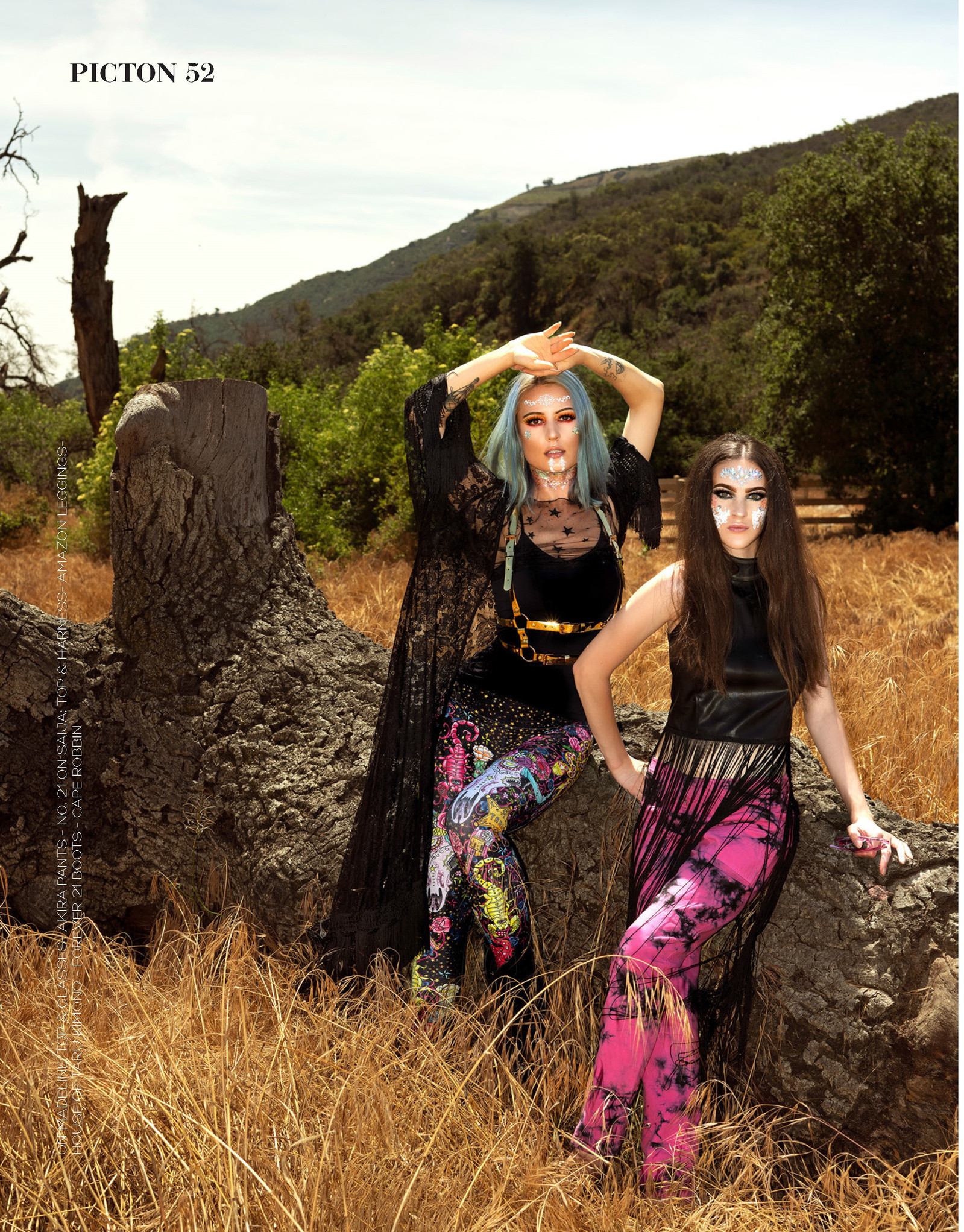 Top models in Glasgow pose in field for best Scotland commercial fashion photographer for clothing line in magazine photo shoot - Photography by Nate Cleary