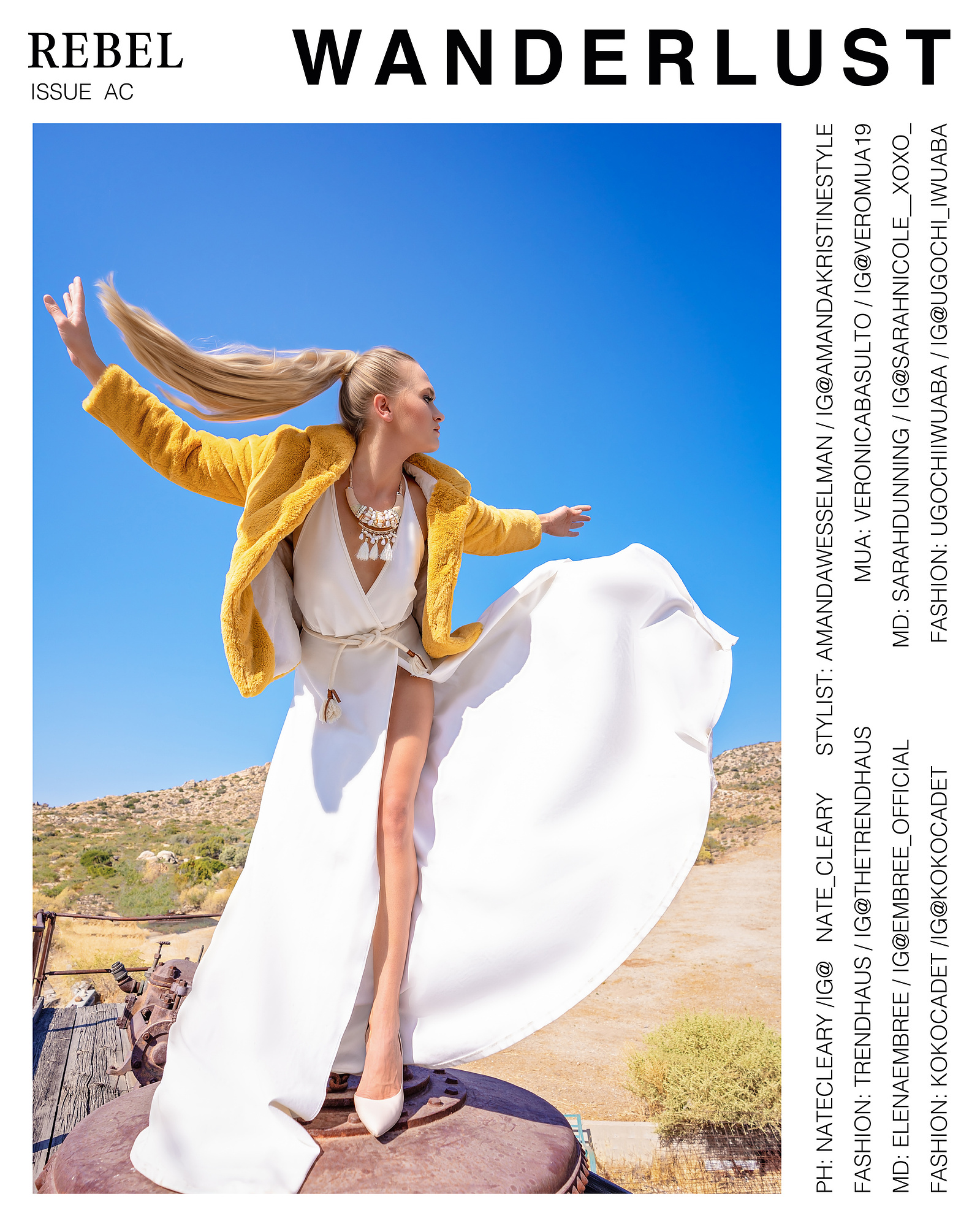 Top model in Scotland poses outside for best Glasgow commercial fashion photographer for clothing line in magazine photo shoot - Photography by Nate Cleary