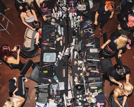 Official makeup preparation for LA Fashion Week LAFW- Photography by Nate Cleary