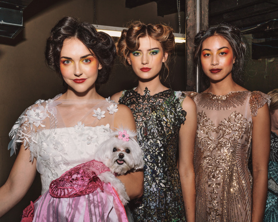 Models posing at LA Fashion Week LAFW- Photography by Nate Cleary