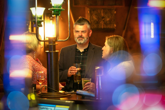 Guests drinking at Private birthday Event in Glasgow - Photography by Nate Cleary