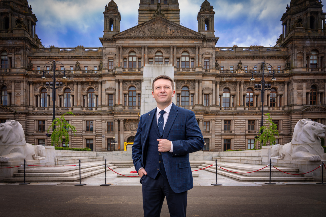 Glasgow Commercial Branding Photography for Revitalise Business Networking Group in George Square - Photography by Nate Cleary